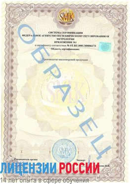 Образец сертификата соответствия (приложение) Покров Сертификат ISO 22000